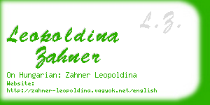 leopoldina zahner business card